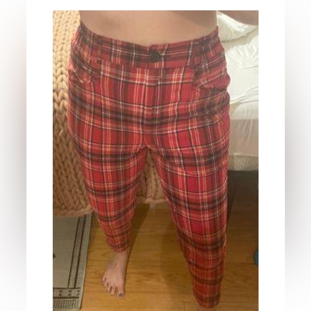 Red plaid Urban Outfitters Pants